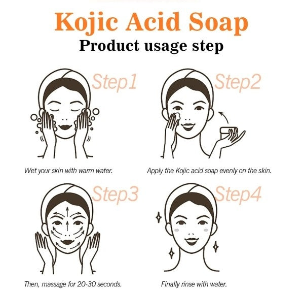Kojic Acid Dark Spot Remover Soap Bars with Vitamin C, Retinol, Collagen, Turmeric - Original Japanese Complex Infused with Hyaluronic Acid, Vitamin E, Shea Butter, Castile Olive Oil (2 Pack)