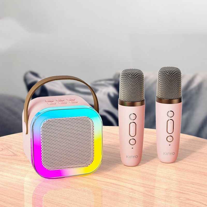 Mini Karaoke Machine with 2 Wireless Microphones, TOP Kids Gifts for Girls Ages 3, 4, 5, 6, 7, 8, 9,10,11,12 +Year Old, 4-12 Years Old Birthday Toy Gift for Girls Boys Party (Purple)