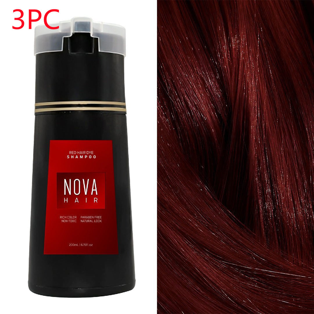 NOVA Hair Dyeing Hair Care Shampoo 3-in-1 Natural Fast White Hair Dyed Black Hair Dye Lasting Convenience Men Women Hair Care