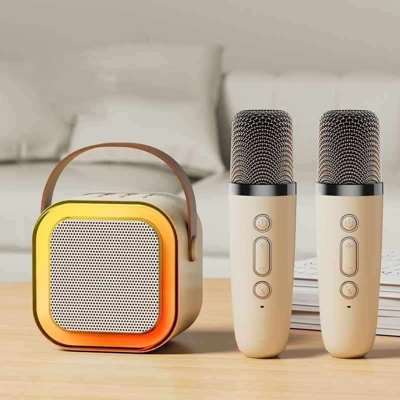 Mini Karaoke Machine with 2 Wireless Microphones, TOP Kids Gifts for Girls Ages 3, 4, 5, 6, 7, 8, 9,10,11,12 +Year Old, 4-12 Years Old Birthday Toy Gift for Girls Boys Party (Purple)
