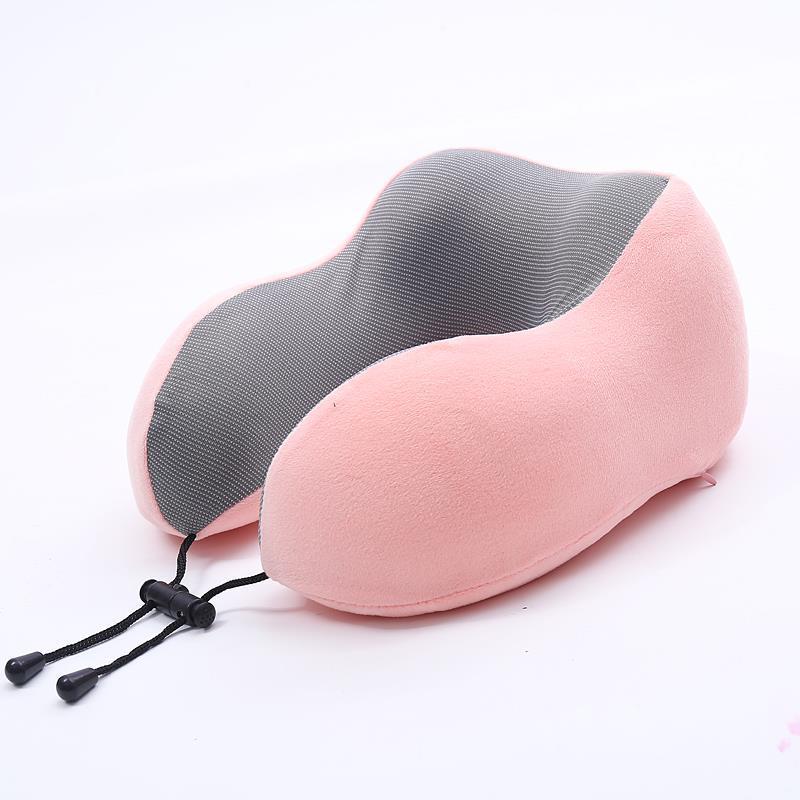 Pillow 100% Pure Memory Foam Neck Pillow, Comfortable & Breathable Cover, Machine Washable, Airplane Travel Kit with 3D Contoured Eye Masks, Earplugs, and Luxury Bag, Standard (Black)