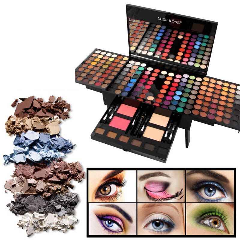 MISS ROSE   180 Colors Eyes Shadow Blush Set Personalized Piano-shaped Makeup Palette Box