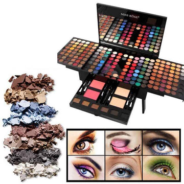 MISS ROSE   180 Colors Eyes Shadow Blush Set Personalized Piano-shaped Makeup Palette Box