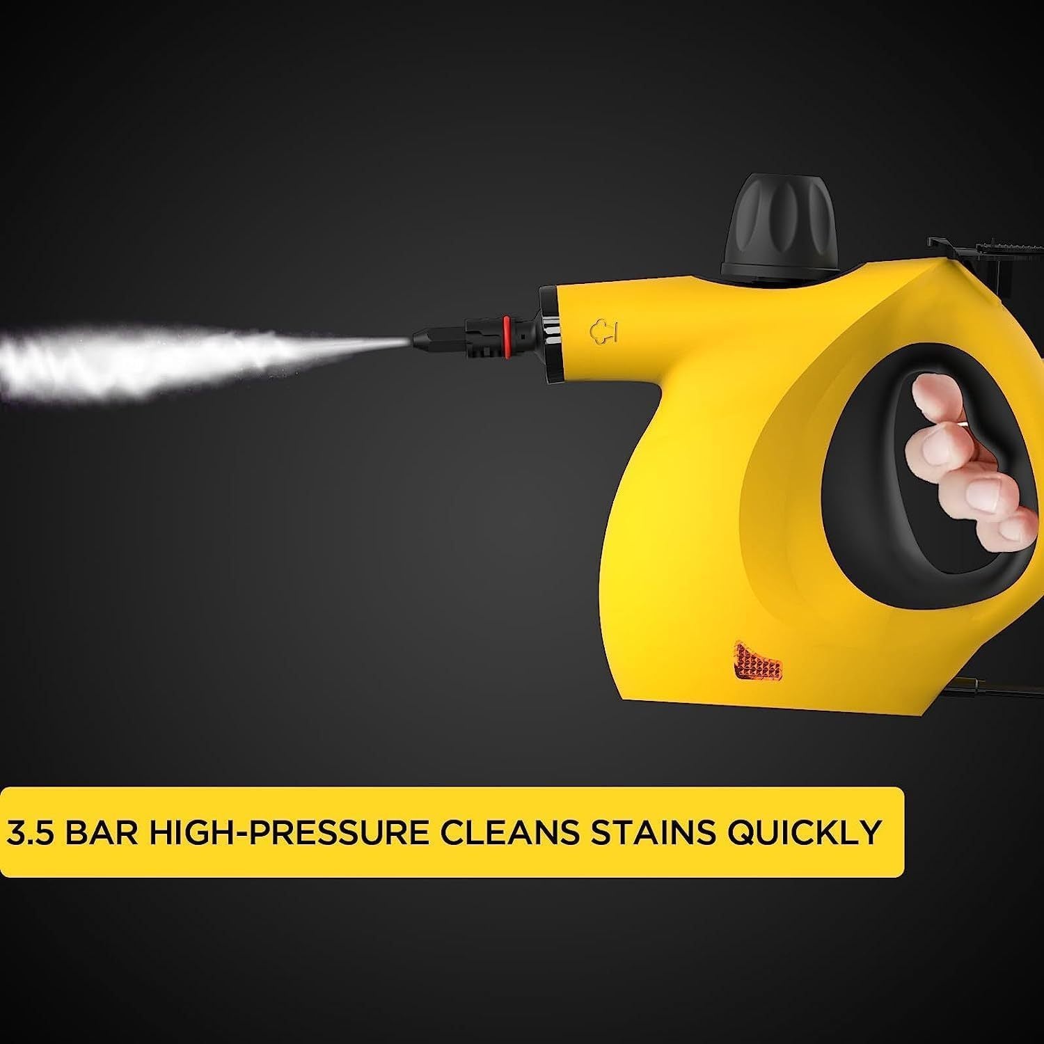 ISSELL® Steam Shot™ OmniReach handheld portable steam cleaner for tile, grout, windows, bathrooms, kitchens, fabric steaming tool, includes 10 tools