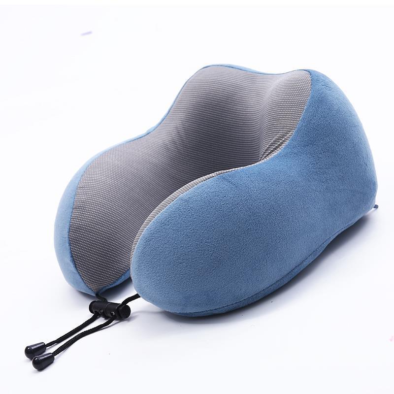 Pillow 100% Pure Memory Foam Neck Pillow, Comfortable & Breathable Cover, Machine Washable, Airplane Travel Kit with 3D Contoured Eye Masks, Earplugs, and Luxury Bag, Standard (Black)