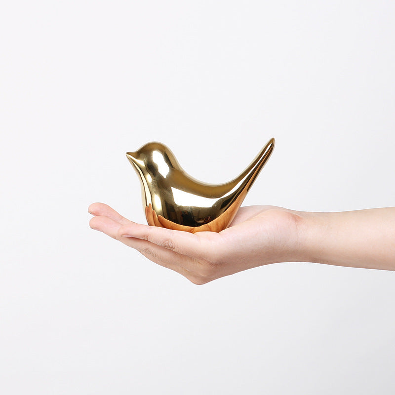 Golden bird soft decorations