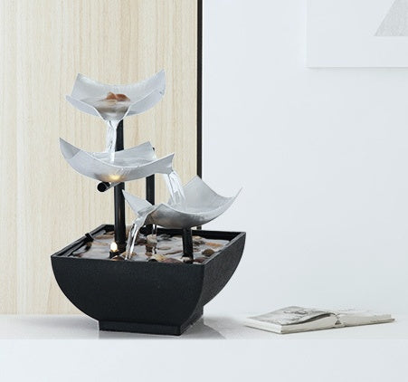 Homedics Tabletop Water Fountain, Home Décor Soothing Sound Machine - Automatic Pump, Deep Basin & Natural River Rocks. Indoor Zen Relaxation for Office, Living Room, or Bedroom, 8.25” Tall