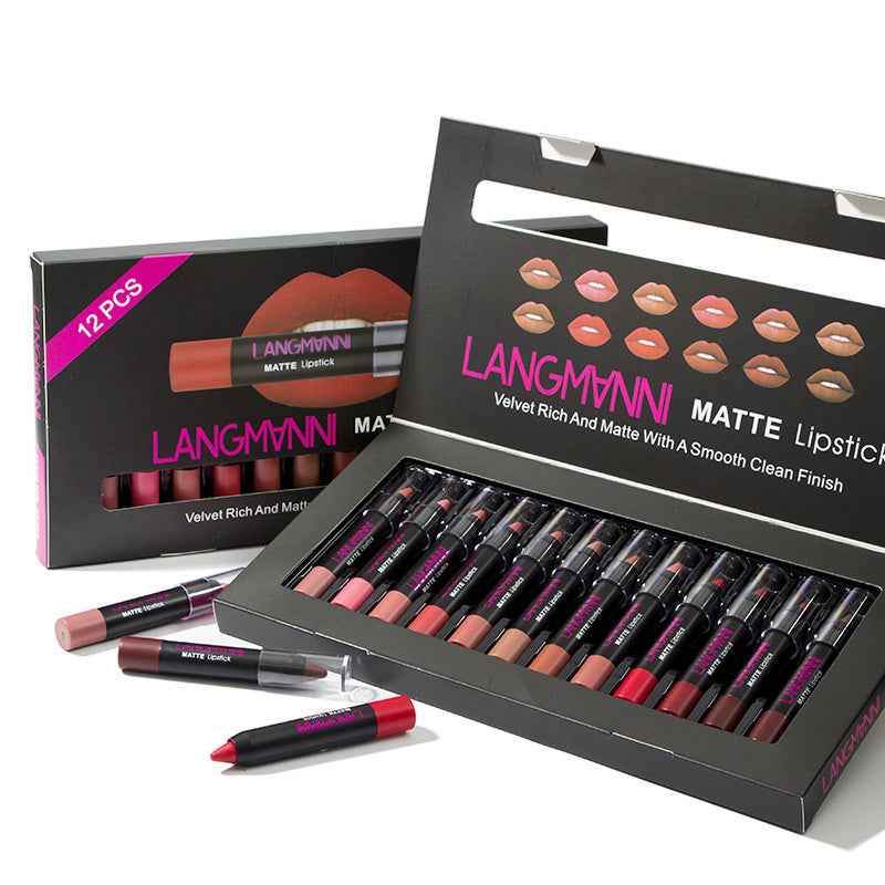 LANGMANNI prremium 12 lipstick sets best gift for woman&girls