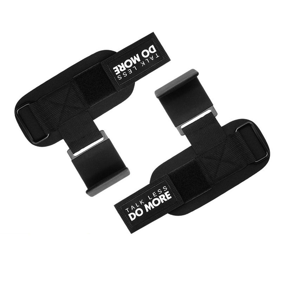 Fitness Weight Lifting Hooks (Pair) for Deadlifts, Pull Ups, Rows & Shrugs - Anti-Rip Nylon Strap Hand Grips with Thick Wrist Padding - Heavy Duty Wrist Straps for Weightlifting & Gym Workouts