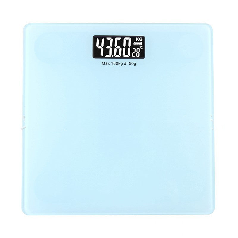 Digital Body Weight Bathroom Scale, Large Blue LCD Backlight Display, High Precision Measurements,6mm Tempered Glass, 400 Pounds