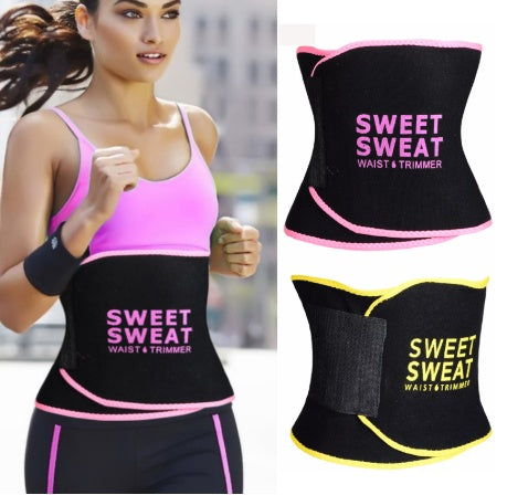Sweet Sweat Waist Trimmer - Premium Sweat Enhancing Fitness Belt for Women & Men - 5 Adjustable Sizes