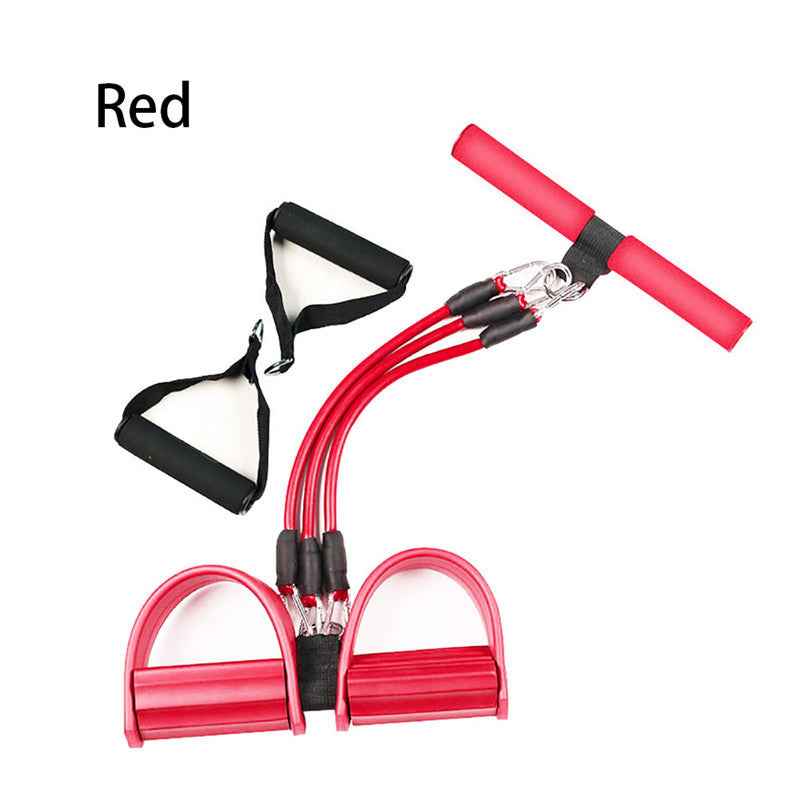 Tension Rope, 6-Tube Elastic Yoga Pedal Puller Resistance Band, Natural Latex Tension Rope Fitness Equipment, for Abdomen/Waist/Arm/Leg Stretching Slimming Training