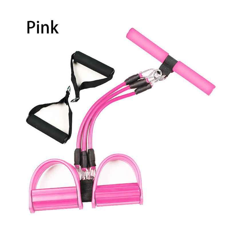 Tension Rope, 6-Tube Elastic Yoga Pedal Puller Resistance Band, Natural Latex Tension Rope Fitness Equipment, for Abdomen/Waist/Arm/Leg Stretching Slimming Training