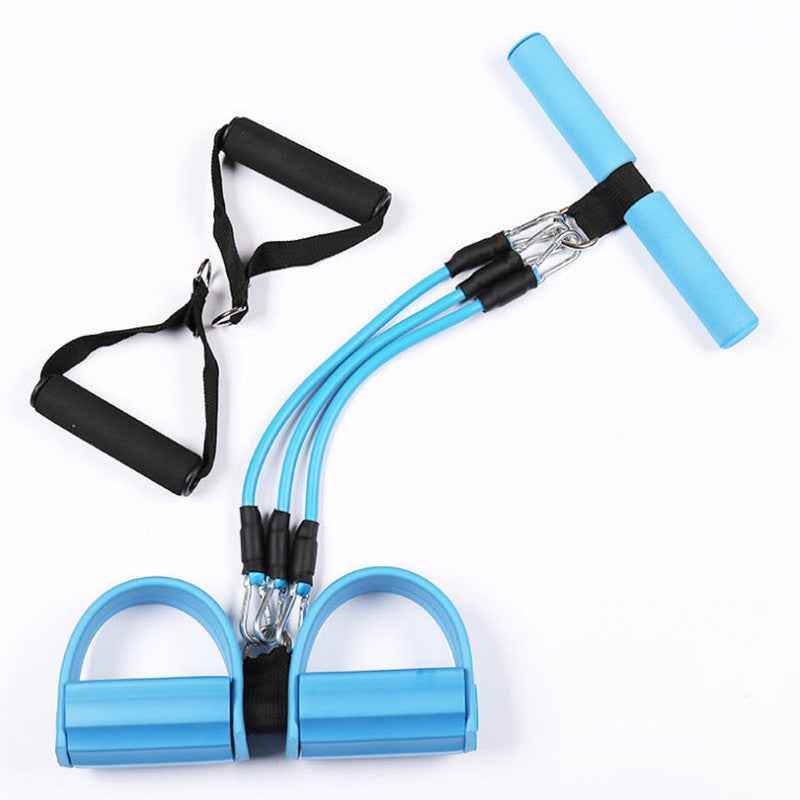 Tension Rope, 6-Tube Elastic Yoga Pedal Puller Resistance Band, Natural Latex Tension Rope Fitness Equipment, for Abdomen/Waist/Arm/Leg Stretching Slimming Training