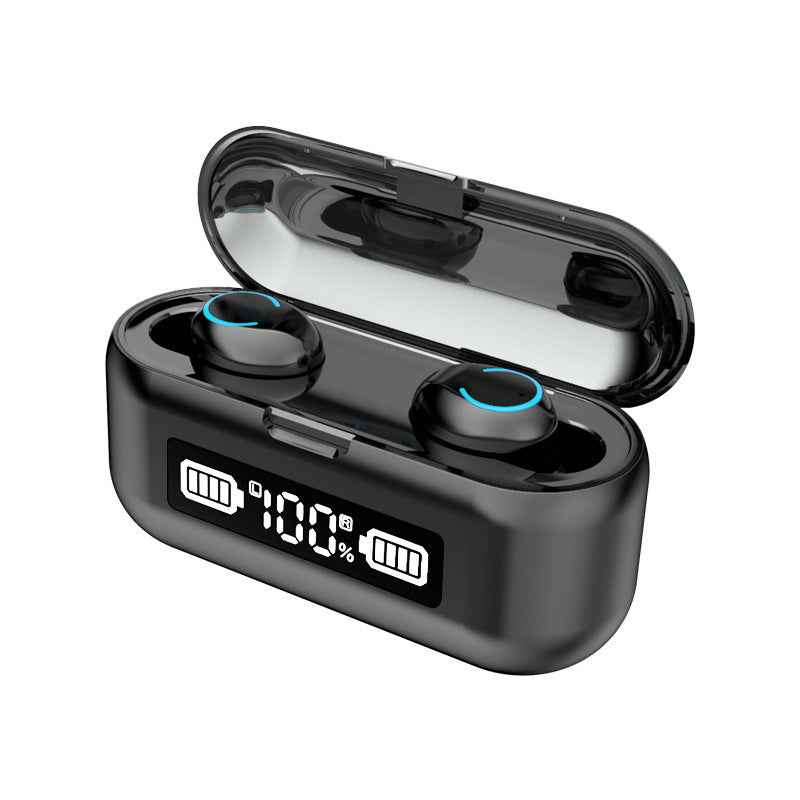 F9 Bluetooth Headset Tws Wireless Bluetooth 5.1 Stereo Digital Display Binaural In-Ear Private Mode Headset