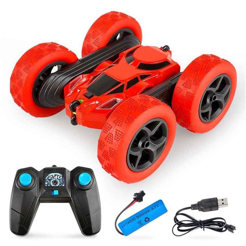 Remote Control Car, RC Cars Toys for Kids Ages 6-12, 4WD Stunt Car with LED Lights & 360° Flips, 2.4GHz, Upgraded USB-C Modular Batteries, 8-10 Year Old Boys Birthday Gift 1-Blue