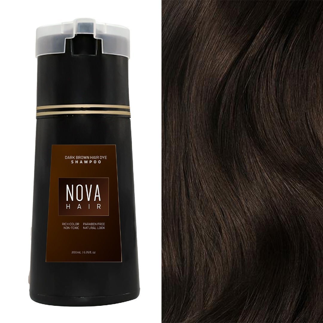 NOVA Hair Dyeing Hair Care Shampoo 3-in-1 Natural Fast White Hair Dyed Black Hair Dye Lasting Convenience Men Women Hair Care