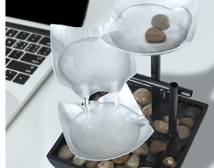 Homedics Tabletop Water Fountain, Home Décor Soothing Sound Machine - Automatic Pump, Deep Basin & Natural River Rocks. Indoor Zen Relaxation for Office, Living Room, or Bedroom, 8.25” Tall