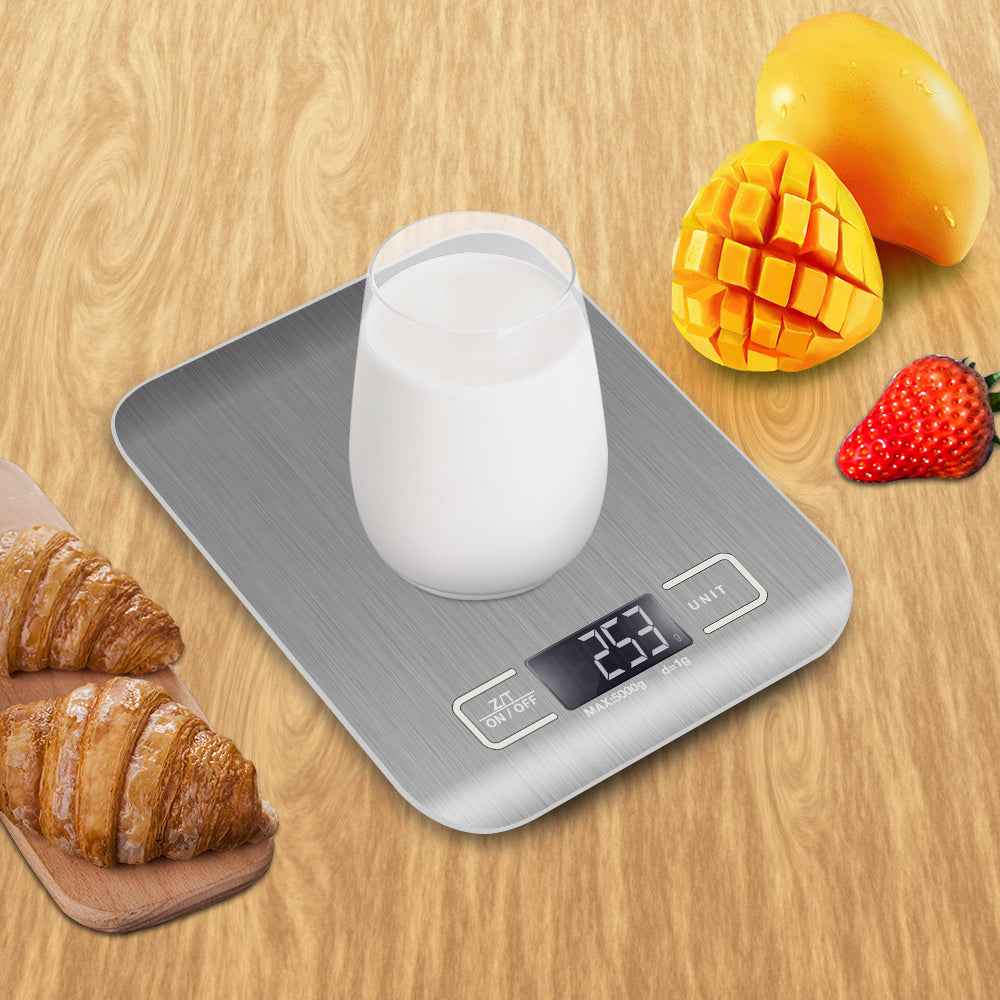 tekcity Food Kitchen Scale, Digital Grams and Ounces for Weight Loss, Baking, Cooking, Keto and Meal Prep, LCD Display, Medium, 304 Stainless Steel