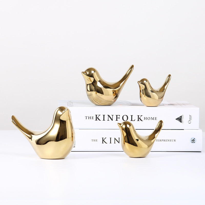Golden bird soft decorations