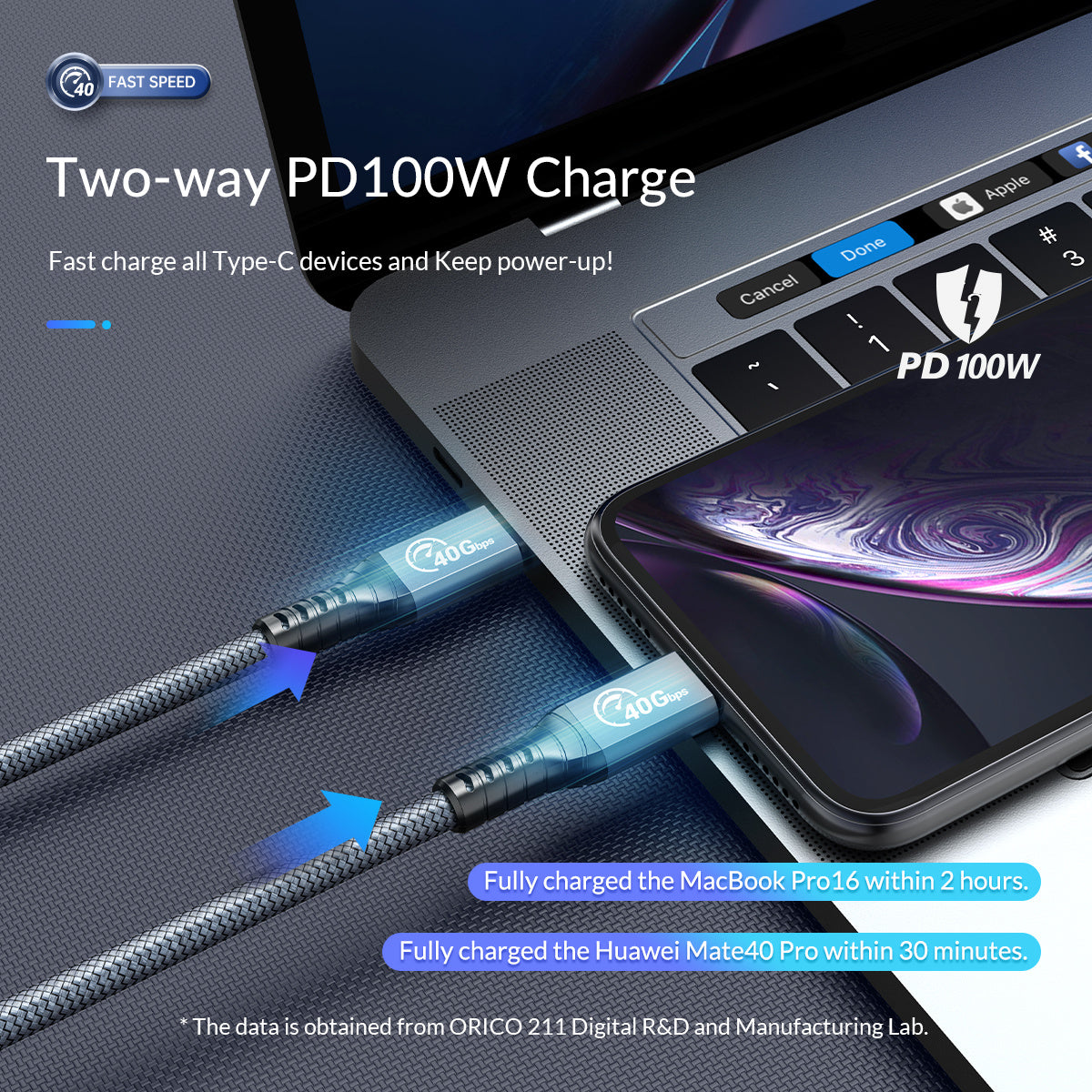 Full-featured Dual-head Data Cable Cast Screen Charging