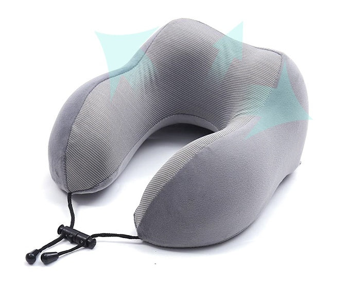 Pillow 100% Pure Memory Foam Neck Pillow, Comfortable & Breathable Cover, Machine Washable, Airplane Travel Kit with 3D Contoured Eye Masks, Earplugs, and Luxury Bag, Standard (Black)