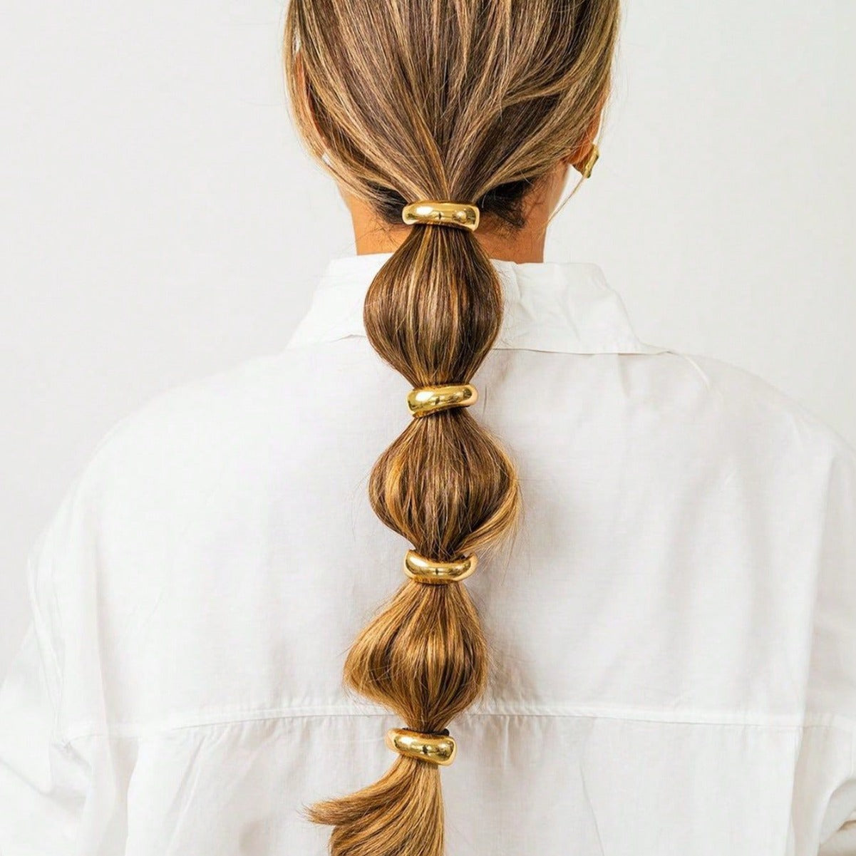 Metal Rose Simple Hair Accessory For Ponytail Hair Rope