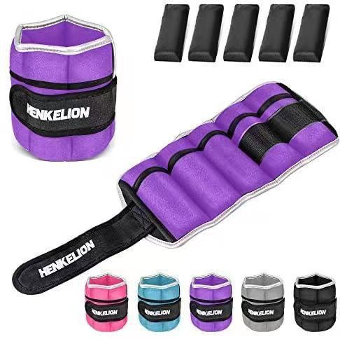 Adjustable Ankle Weights 1 Pair 2 4 6 8 10 Lbs Leg Weight Straps for Women Men, Weighted Ankle Weights Set for Gym,Fitness, Workout,Walking, Jogging,1-5 lbs Each Ankle, 1 Pair 2-10 lbs
