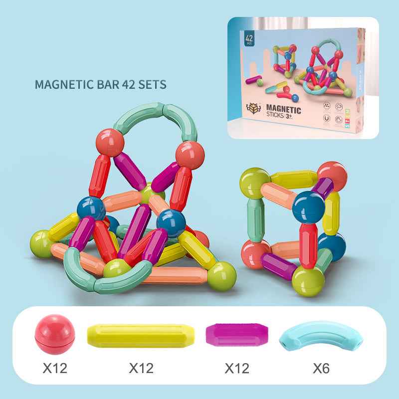 Magnetic Building Blocks for Kids: Magnetic Stick Montessori Game for 3 4 5 Years Old Toddlers - STEM Starter Toy for Kids Age 3-5 Preschool - Birthday Gift for Boys Girls