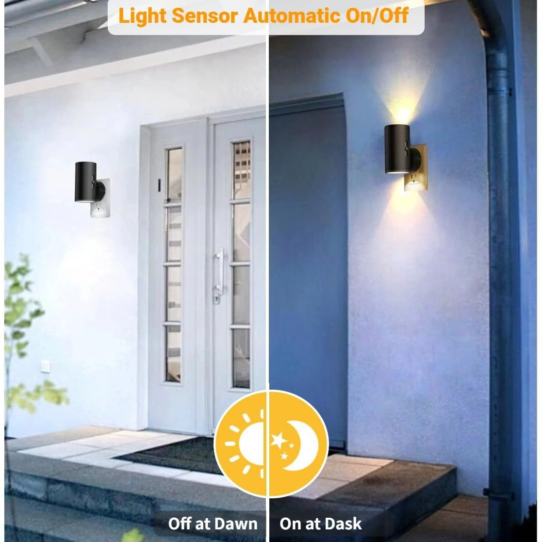 L LOHAS LED Night Light Plug in, Modern Night Lights Plug into Wall, Dusk to Dawn Sensor, Soft White 3000K, 0-100LM Adjustable Brightness, Dimmable Night Lights for Hallway Bedroom Stairway, 2 Pack