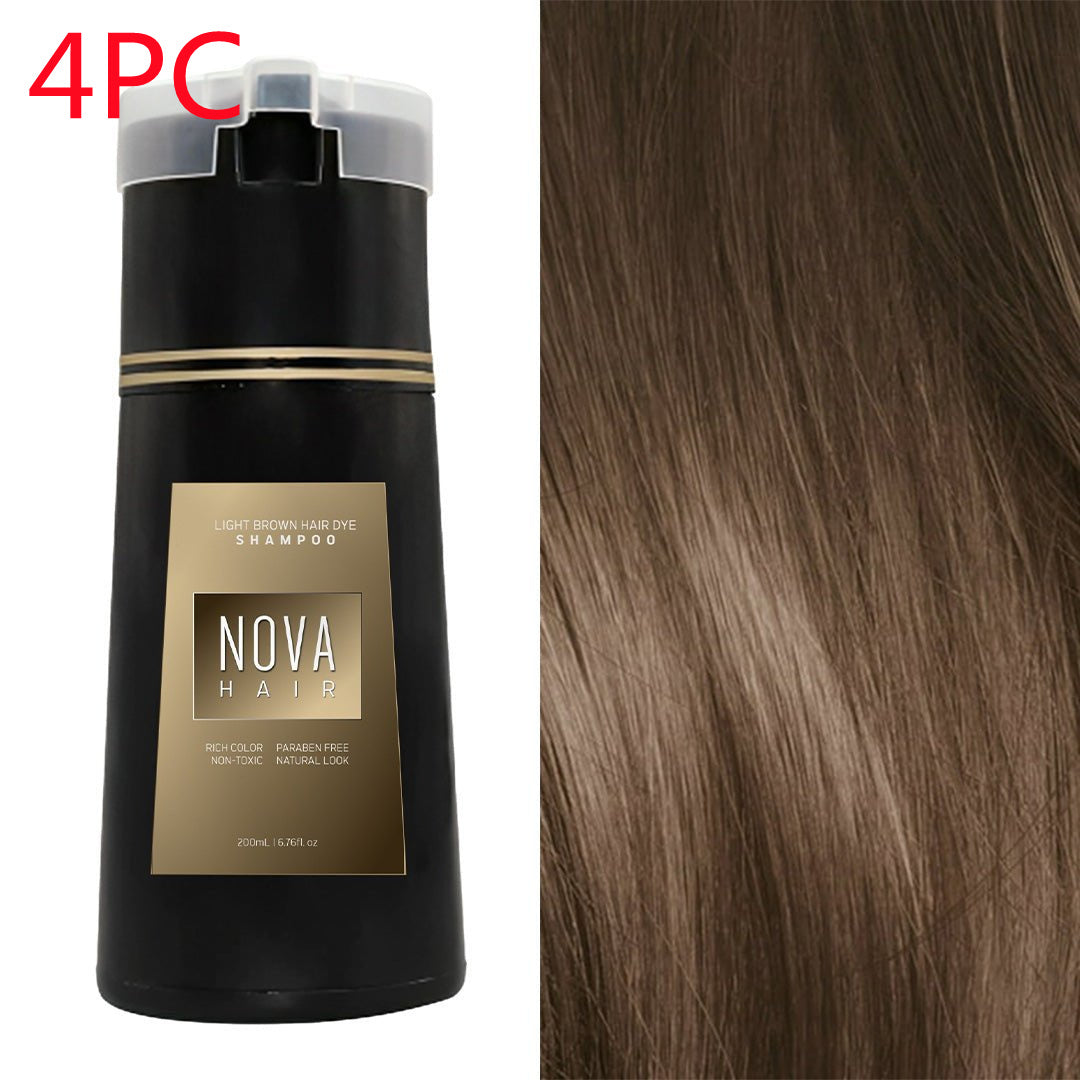NOVA Hair Dyeing Hair Care Shampoo 3-in-1 Natural Fast White Hair Dyed Black Hair Dye Lasting Convenience Men Women Hair Care
