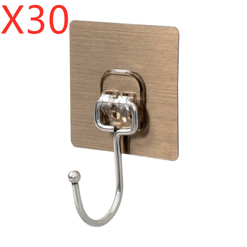 Large Adhesive Hooks for Hanging Heavy Duty Wall Hooks Self Adhesive Towel Coat Hooks Waterproof Transparent Hook for Bathroom Shower Kitchen Keys Door Outdoor Home Improvement Utility Hook 12 Pack