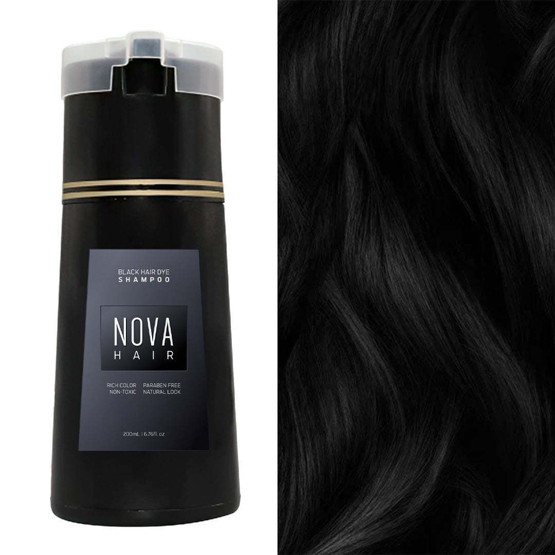NOVA Hair Dyeing Hair Care Shampoo 3-in-1 Natural Fast White Hair Dyed Black Hair Dye Lasting Convenience Men Women Hair Care