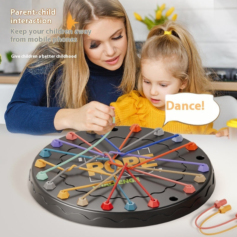 Rope Untangling Puzzle Game, Educational Strategy Board Game for Kids & Adults, Family Travel Party Games with Multi-Level Challenges, Gifts for All Ages(Large)