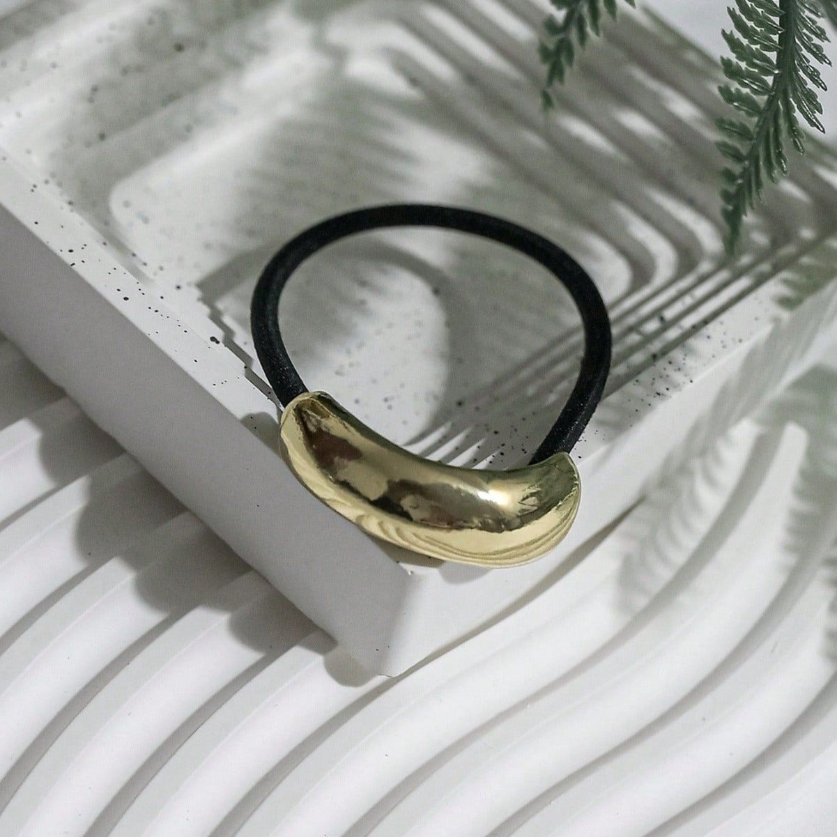 Metal Rose Simple Hair Accessory For Ponytail Hair Rope
