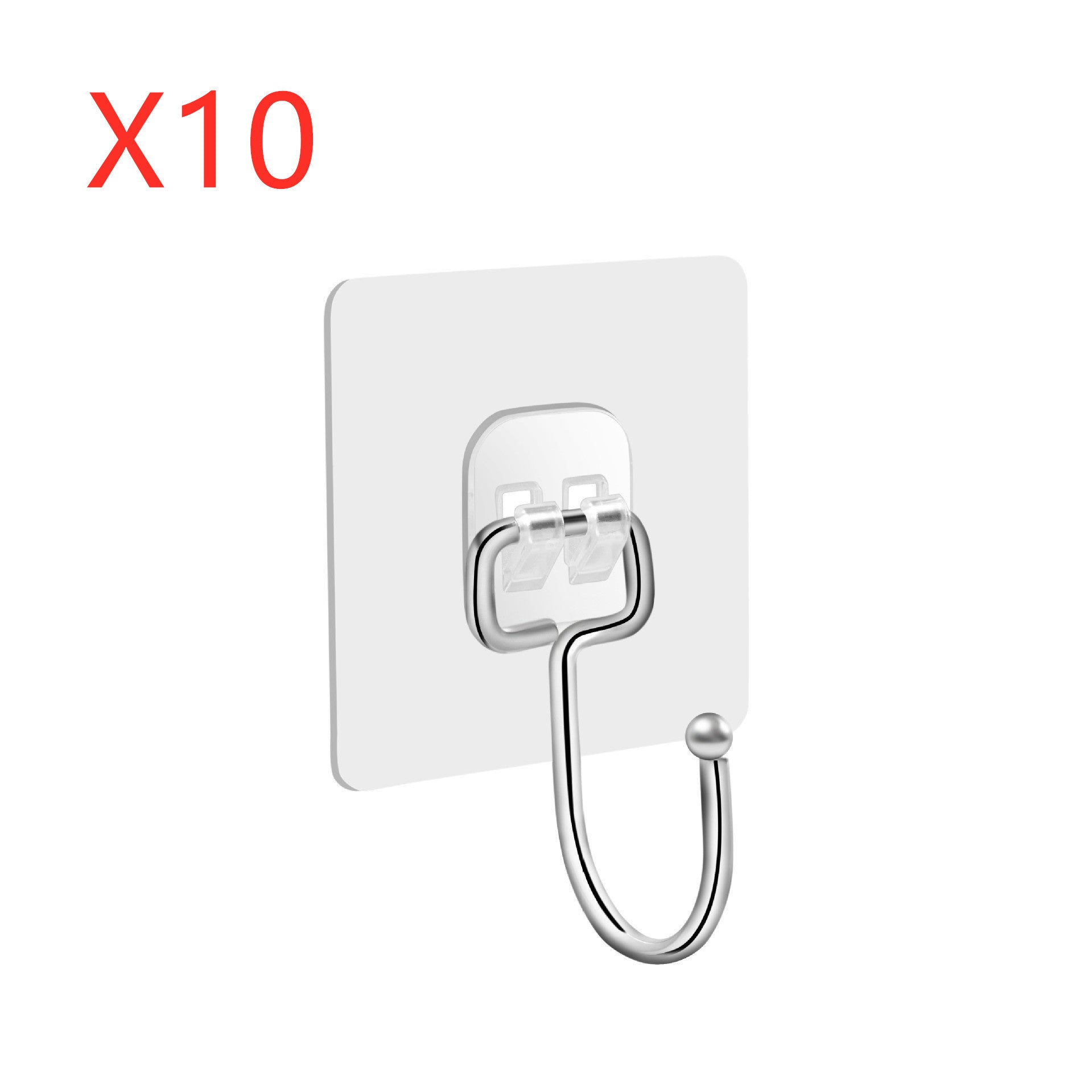 Large Adhesive Hooks for Hanging Heavy Duty Wall Hooks Self Adhesive Towel Coat Hooks Waterproof Transparent Hook for Bathroom Shower Kitchen Keys Door Outdoor Home Improvement Utility Hook 12 Pack