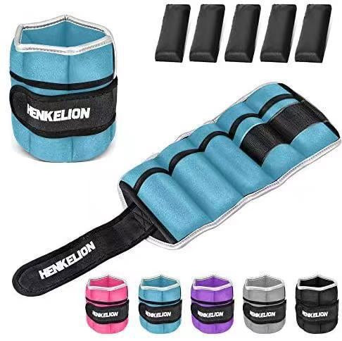 Adjustable Ankle Weights 1 Pair 2 4 6 8 10 Lbs Leg Weight Straps for Women Men, Weighted Ankle Weights Set for Gym,Fitness, Workout,Walking, Jogging,1-5 lbs Each Ankle, 1 Pair 2-10 lbs