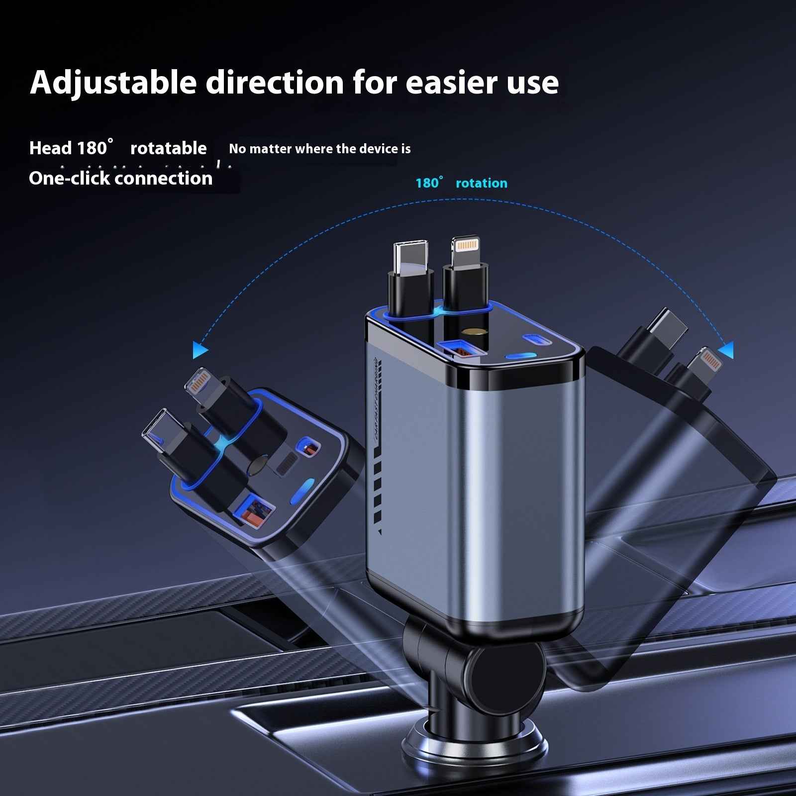 Retractable Car Charger, 69W USB C Car Accessories Adapter for iPhone 17 USB C Charger Fast Charging, Gifts for Women Men, Travel Essentials, for iPhone 17 Pro Max Air 16 15 14 13 12 Samsung S25