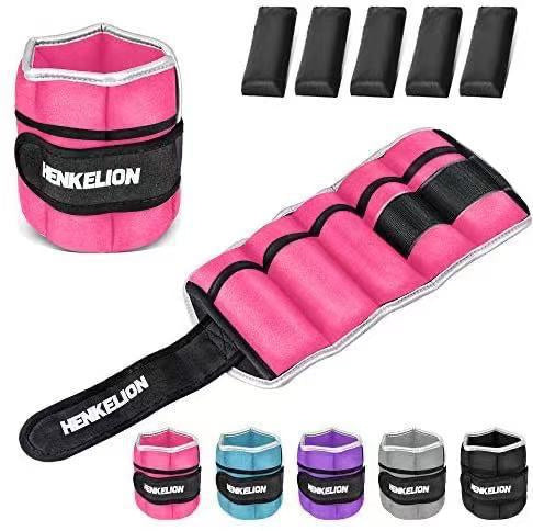 Adjustable Ankle Weights 1 Pair 2 4 6 8 10 Lbs Leg Weight Straps for Women Men, Weighted Ankle Weights Set for Gym,Fitness, Workout,Walking, Jogging,1-5 lbs Each Ankle, 1 Pair 2-10 lbs