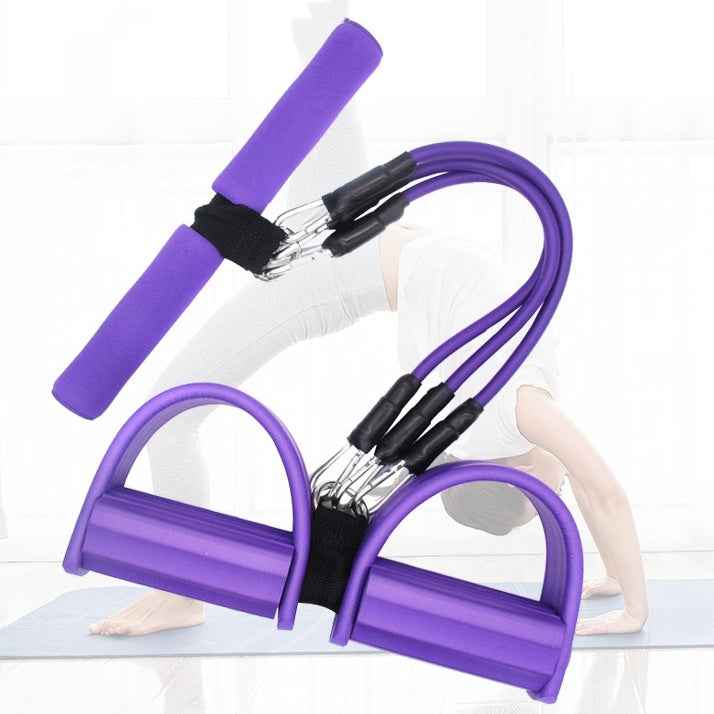 Tension Rope, 6-Tube Elastic Yoga Pedal Puller Resistance Band, Natural Latex Tension Rope Fitness Equipment, for Abdomen/Waist/Arm/Leg Stretching Slimming Training