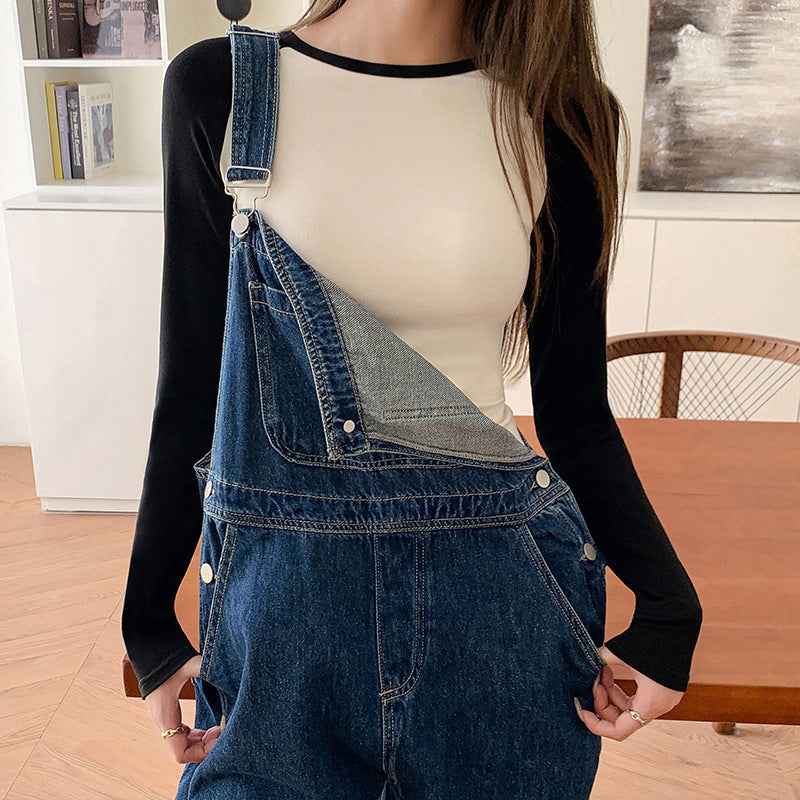 Undershirt Early Autumn Long Sleeves T-shirt Women's Contrast Color Slim Fit Inner Wear