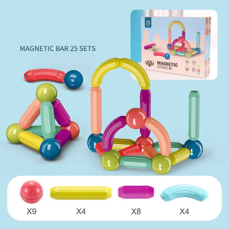 Magnetic Building Blocks for Kids: Magnetic Stick Montessori Game for 3 4 5 Years Old Toddlers - STEM Starter Toy for Kids Age 3-5 Preschool - Birthday Gift for Boys Girls