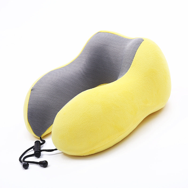Pillow 100% Pure Memory Foam Neck Pillow, Comfortable & Breathable Cover, Machine Washable, Airplane Travel Kit with 3D Contoured Eye Masks, Earplugs, and Luxury Bag, Standard (Black)