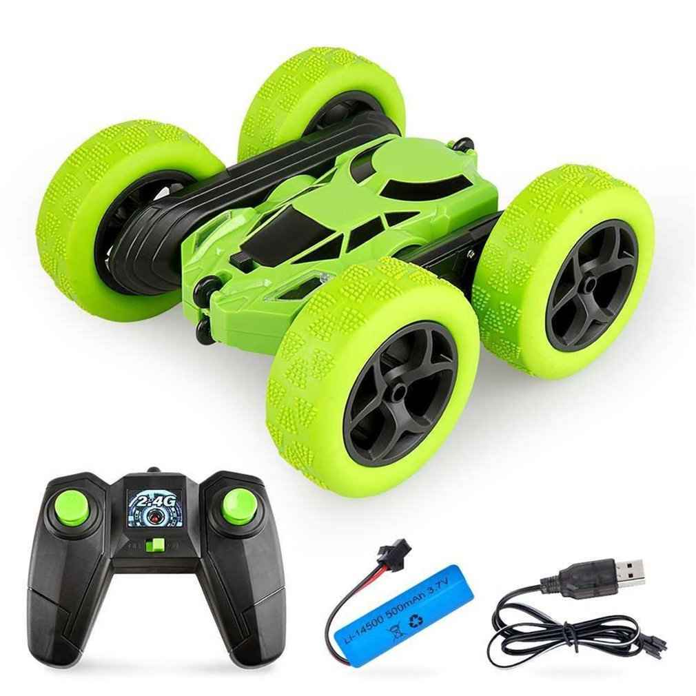 Remote Control Car, RC Cars Toys for Kids Ages 6-12, 4WD Stunt Car with LED Lights & 360° Flips, 2.4GHz, Upgraded USB-C Modular Batteries, 8-10 Year Old Boys Birthday Gift 1-Blue