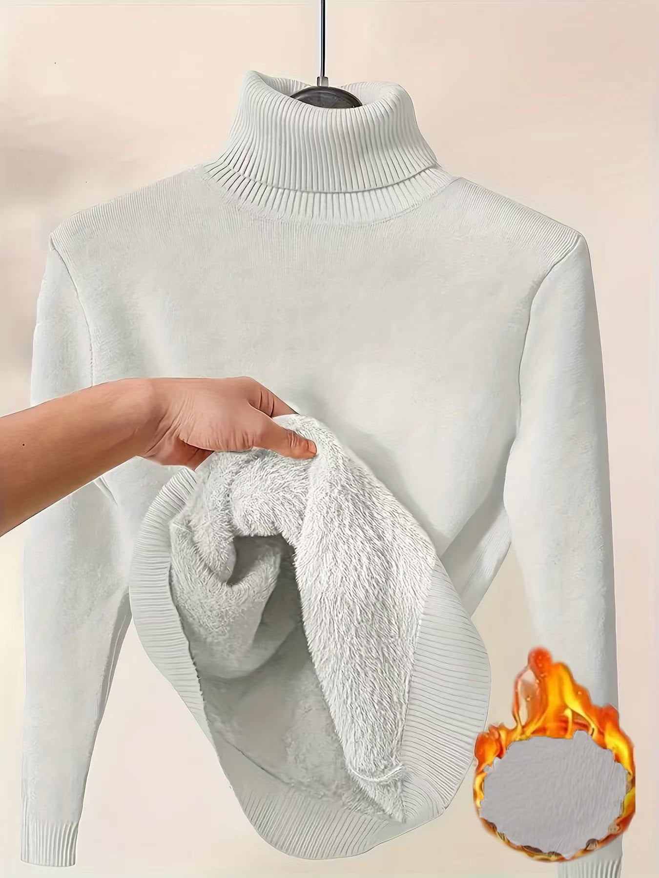Turtle Neck Winter Sweater Women Elegant Thick Warm Female Knitted Pullover Loose Basic Knitwear