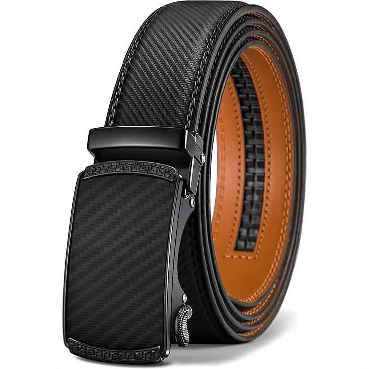 Men's Premium  Leather Belt Versatile Cowhide Automatic Buckle