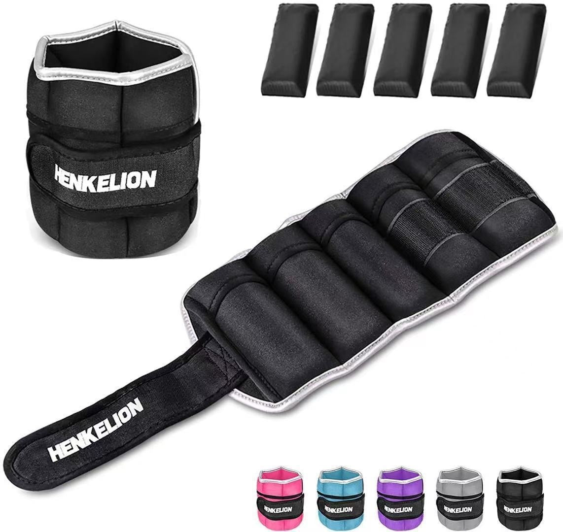 Adjustable Ankle Weights 1 Pair 2 4 6 8 10 Lbs Leg Weight Straps for Women Men, Weighted Ankle Weights Set for Gym,Fitness, Workout,Walking, Jogging,1-5 lbs Each Ankle, 1 Pair 2-10 lbs