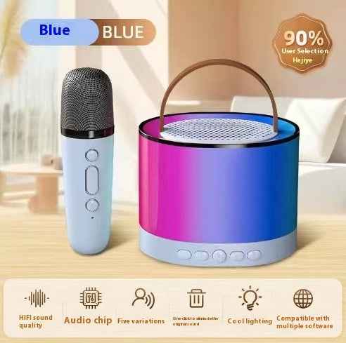 Mini Karaoke Machine with 2 Wireless Microphones, TOP Kids Gifts for Girls Ages 3, 4, 5, 6, 7, 8, 9,10,11,12 +Year Old, 4-12 Years Old Birthday Toy Gift for Girls Boys Party (Purple)
