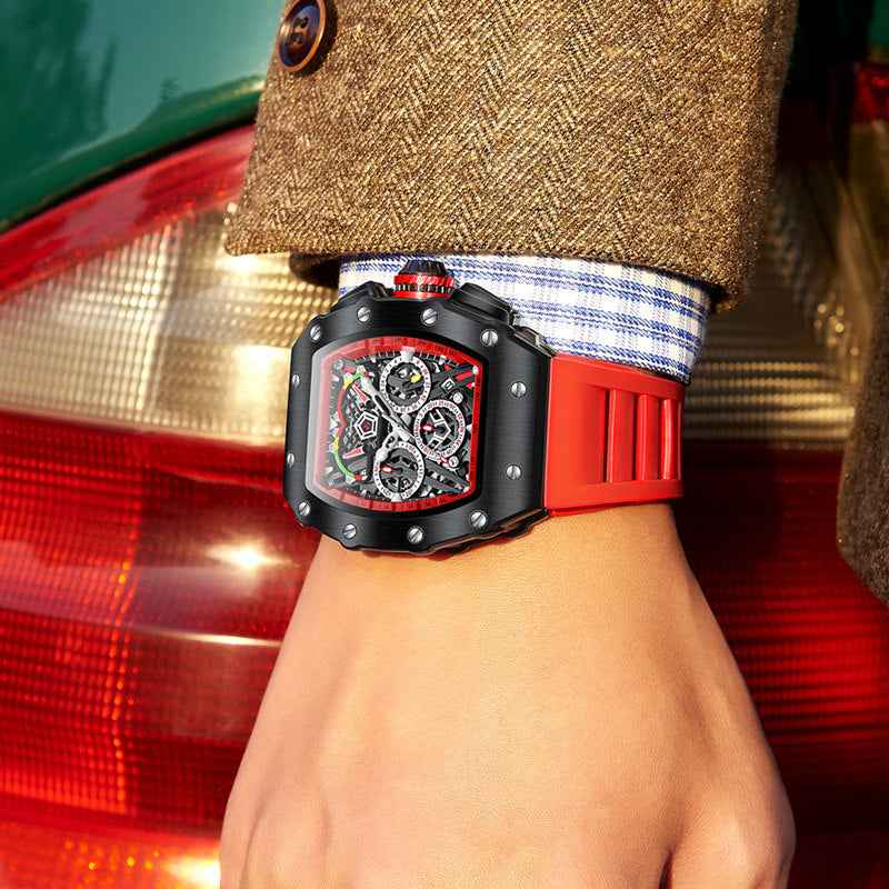 New ONOLA Multi-functional Sports Waterproof Quartz Men's Watch Silicone With Watch