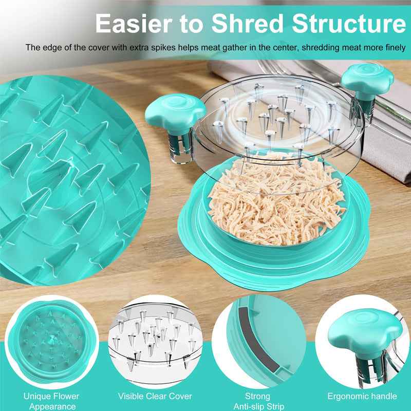 Chicken Shredder Tool Twist for Kitchen, Manual Chicken Breast Grinder Machine for Ground Food, Meat & Vegetables (Elegant Black)
